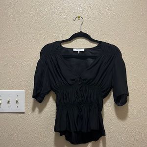 BLACK FRAME BLOUSE
